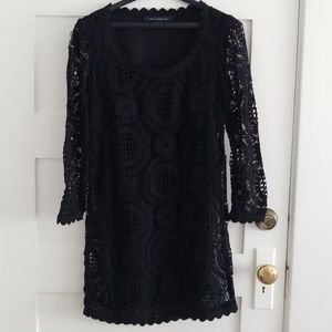 Black lace dress with cotton lining